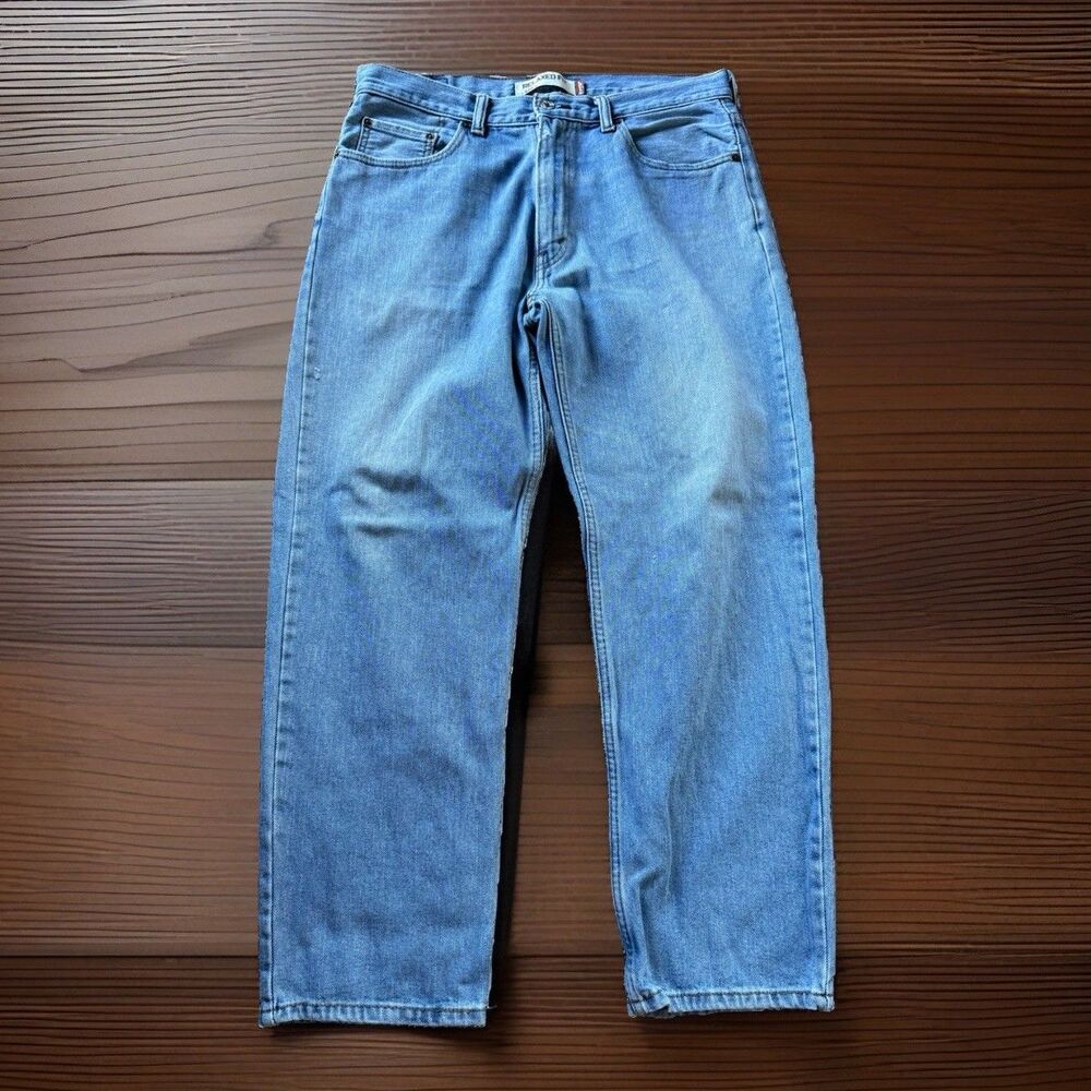 🔥VINTAGE Levis 550 Jeans Mens 35x30 Straight Leg Relaxed Distressed Denim Y2K
